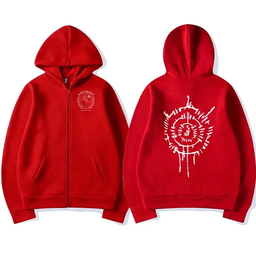 Print Zipper Hoodie Men Casual Fashion Oversized Zip Up Sweatshirt Unisex Coats Pullover Hoody Harajuku Streetwear