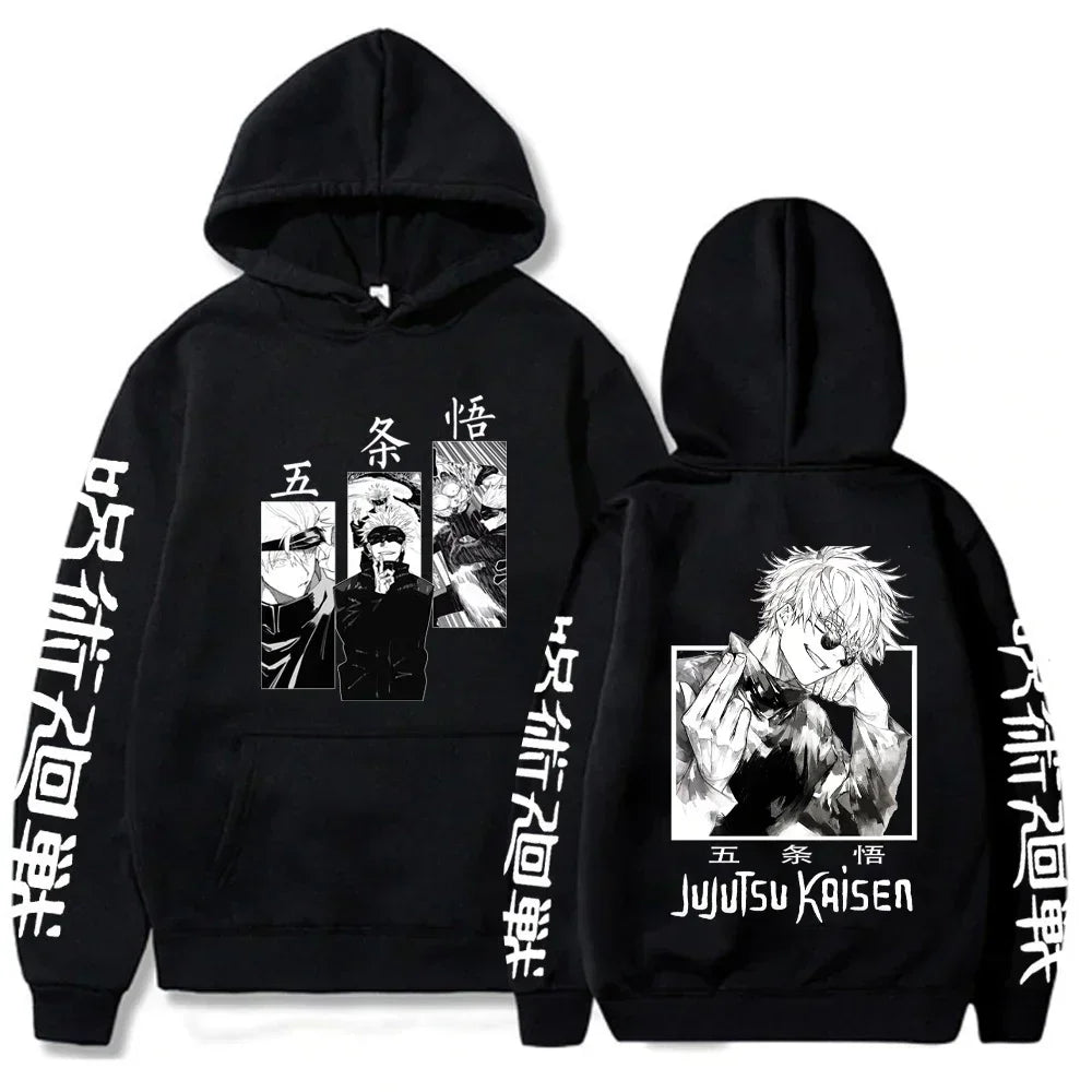 Latest anime printed hoodie spell battle hoodie Harajuku autumn and winter streetwear tiger cane Yuren casual hoodie
