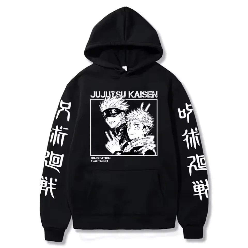 Latest anime printed hoodie spell battle hoodie Harajuku autumn and winter streetwear tiger cane Yuren casual hoodie
