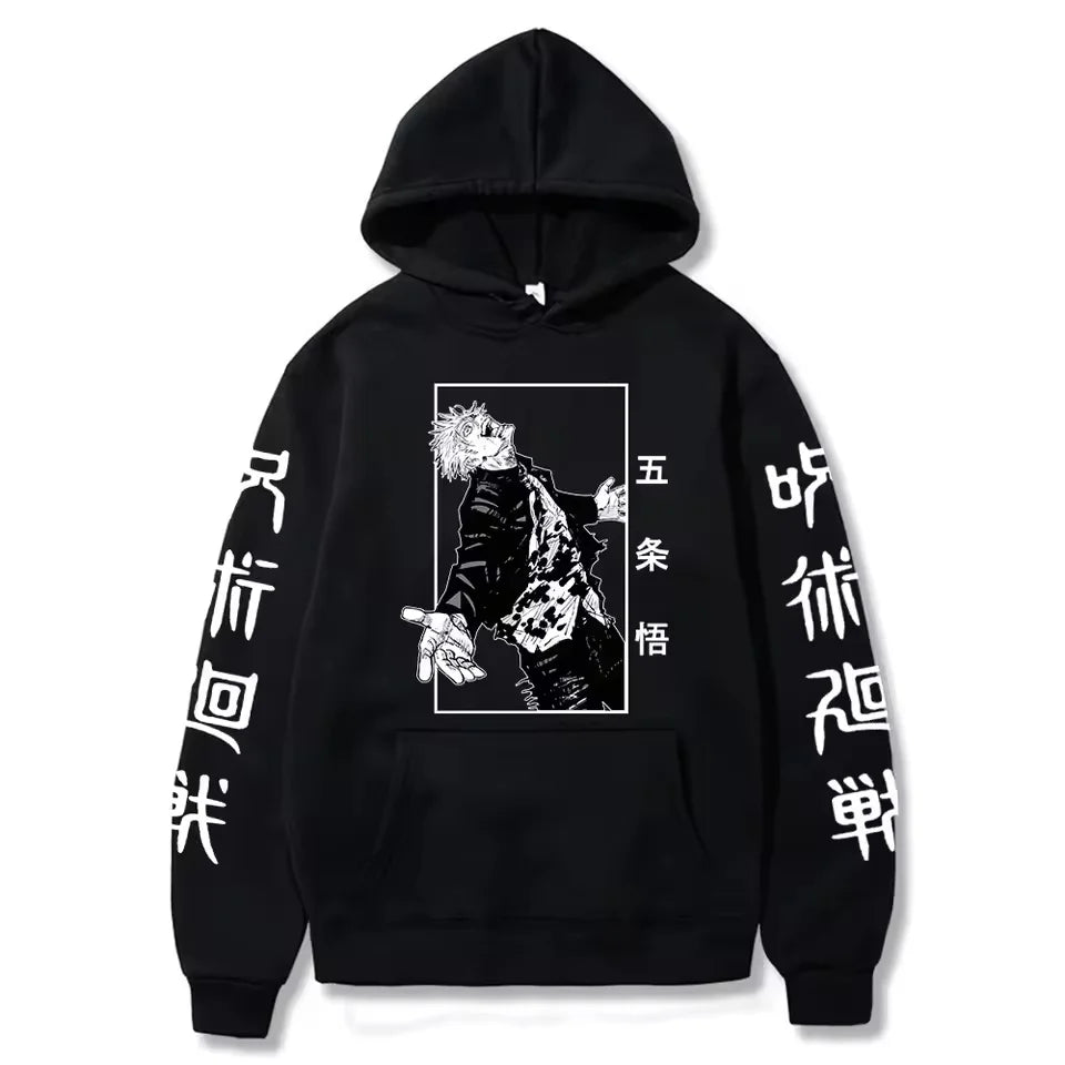 Latest anime printed hoodie spell battle hoodie Harajuku autumn and winter streetwear tiger cane Yuren casual hoodie