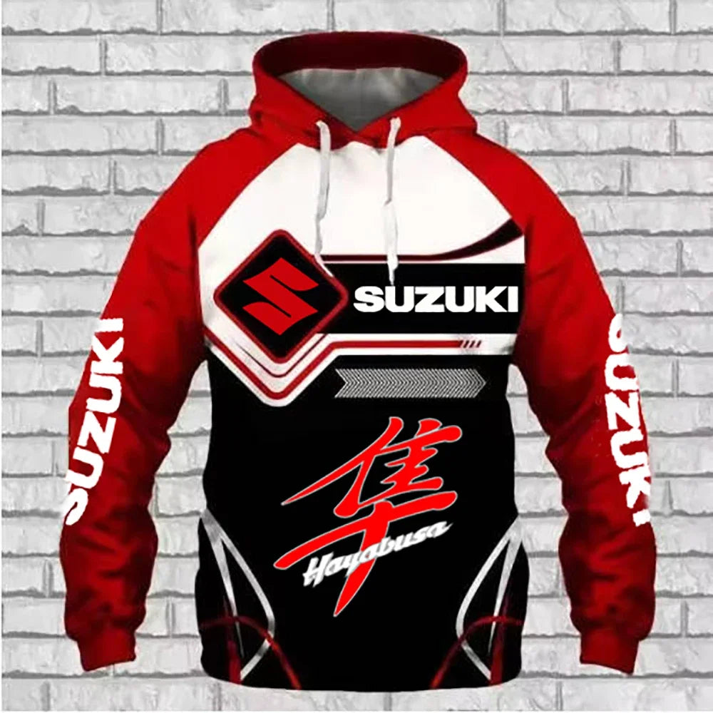 Men's hoodie is a casual and fashionable outdoor sports and motorcycle sportswear for autumn and winter