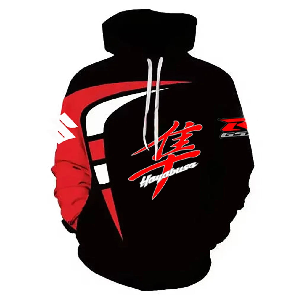 Men's hoodie is a casual and fashionable outdoor sports and motorcycle sportswear for autumn and winter