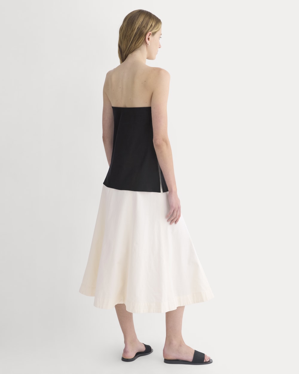 Tube Top in Stretch Linen | Black