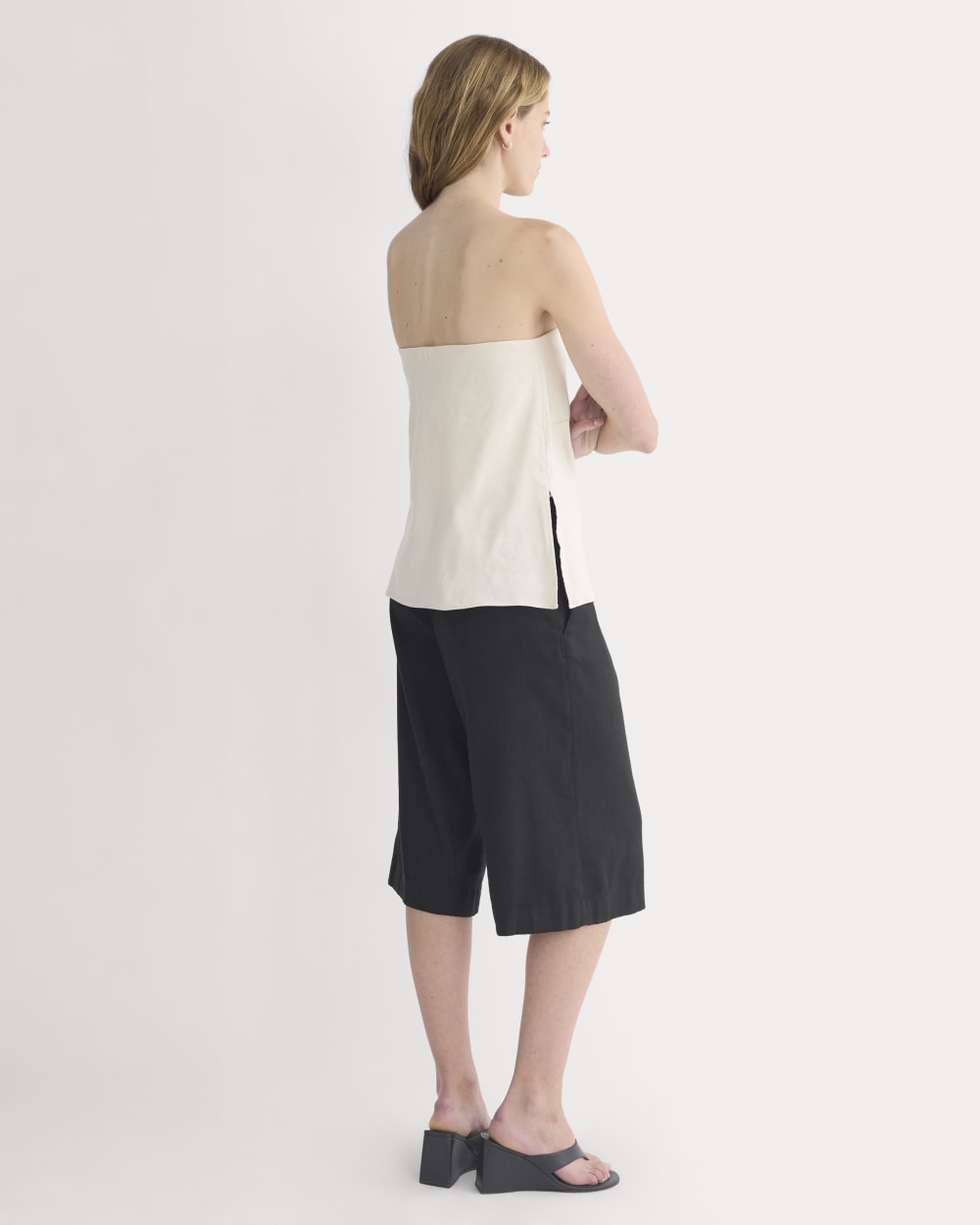Tube Top in Stretch Linen | Birch