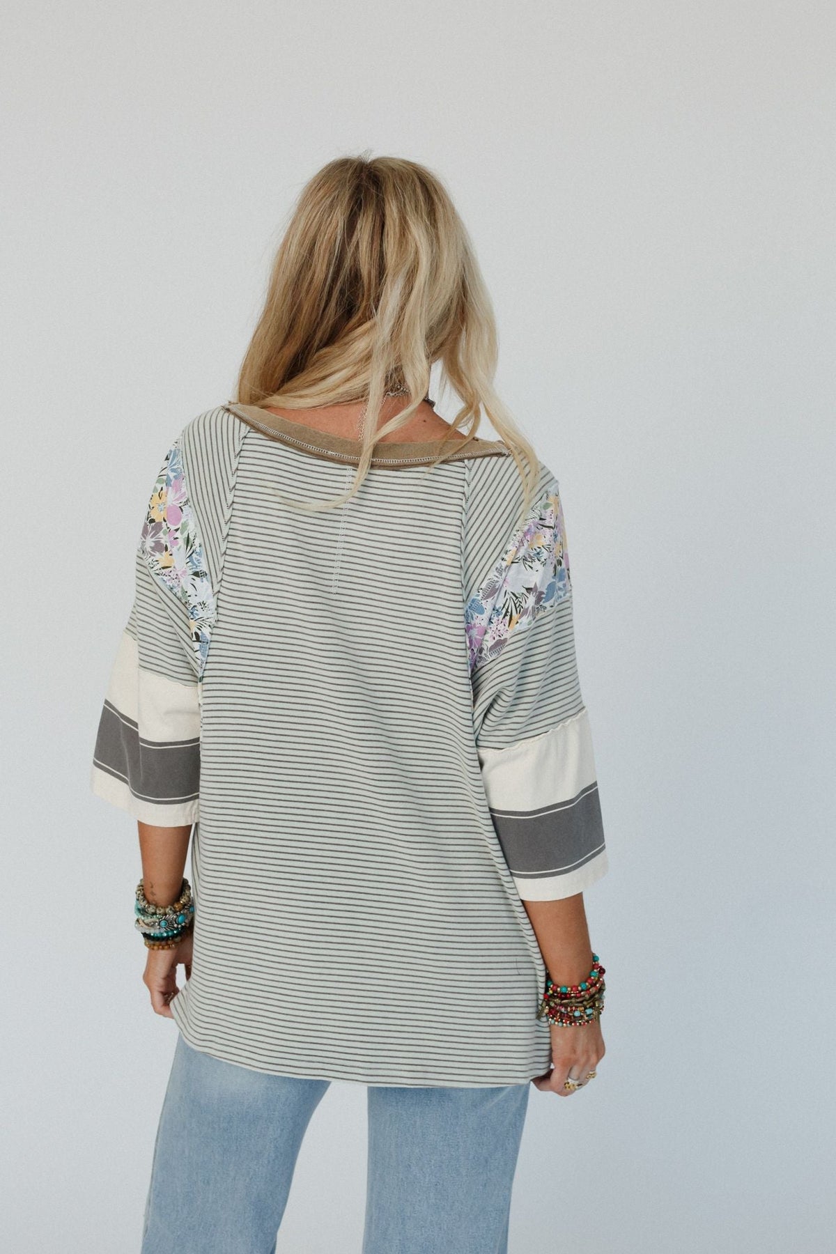 Britt Patchwork Top - Mint