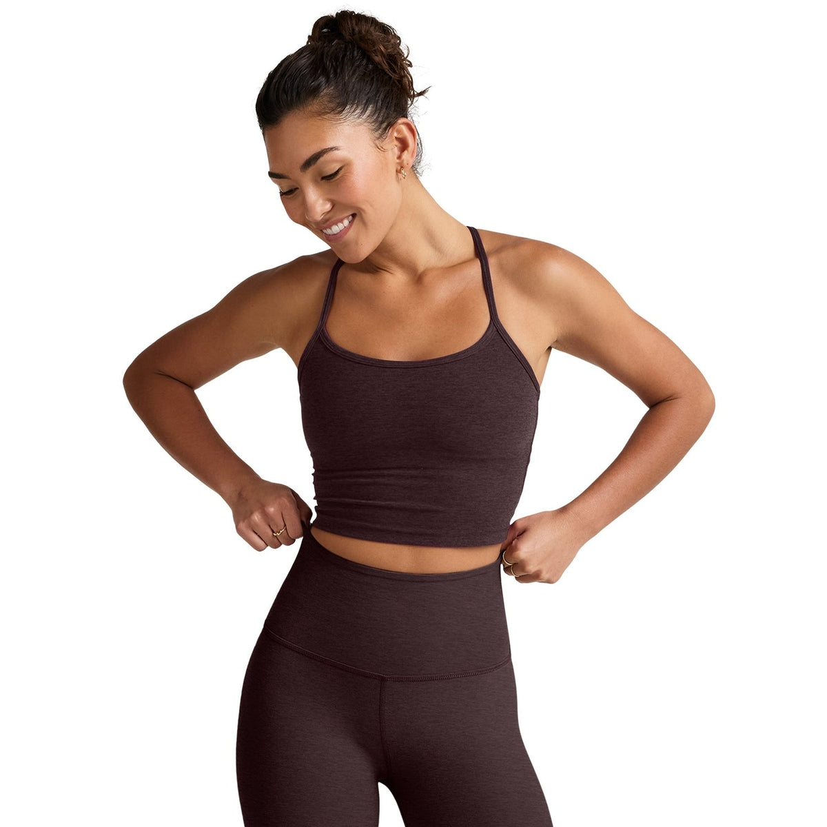 Women's Spacedye Slim Racerback Cropped Tank