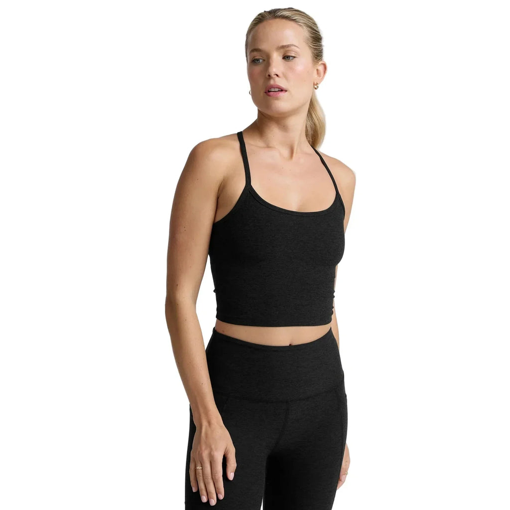 Women's Spacedye Slim Racerback Cropped Tank