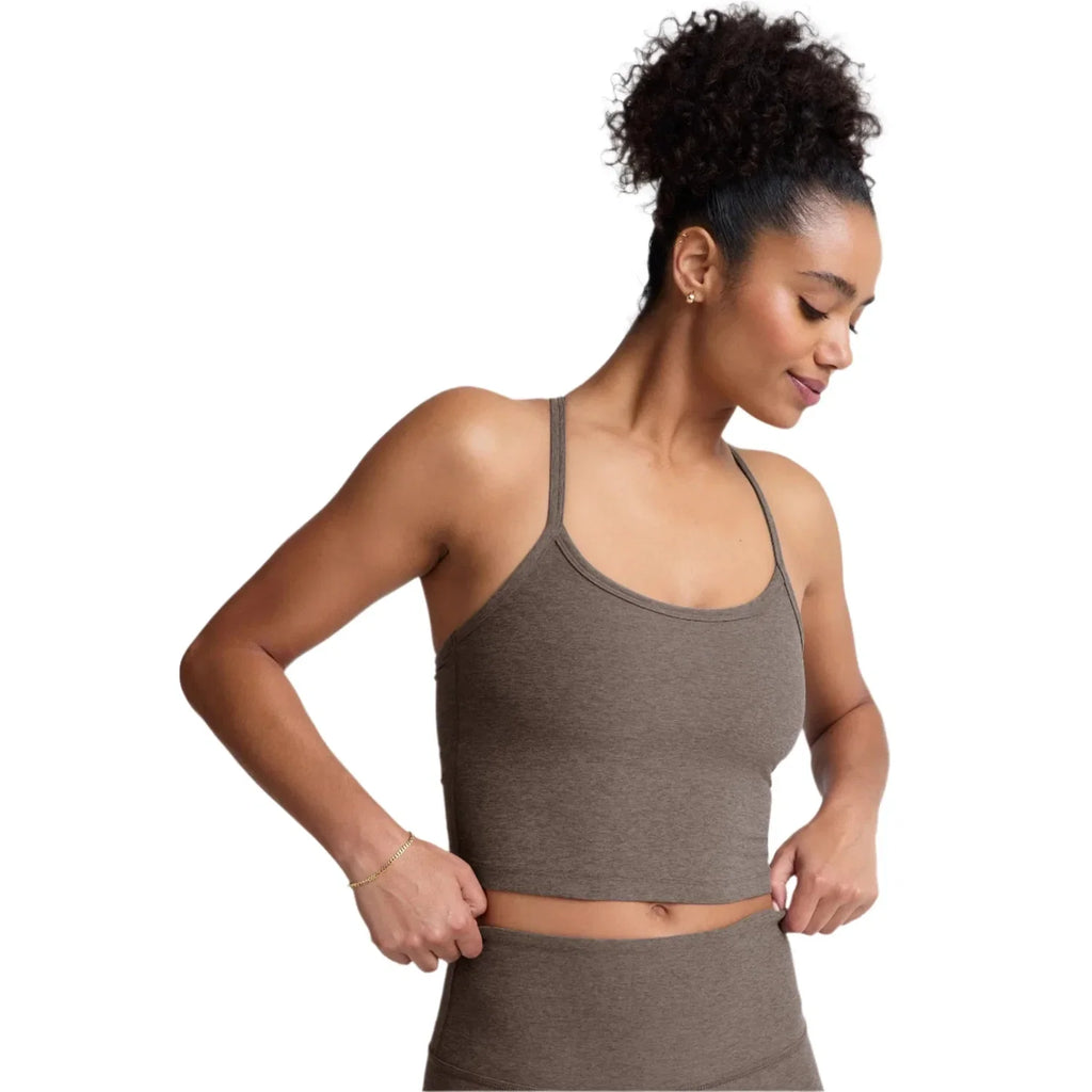 Women's Spacedye Slim Racerback Cropped Tank