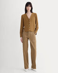 The V-Neck Blouse in Washable Silk | Toffee