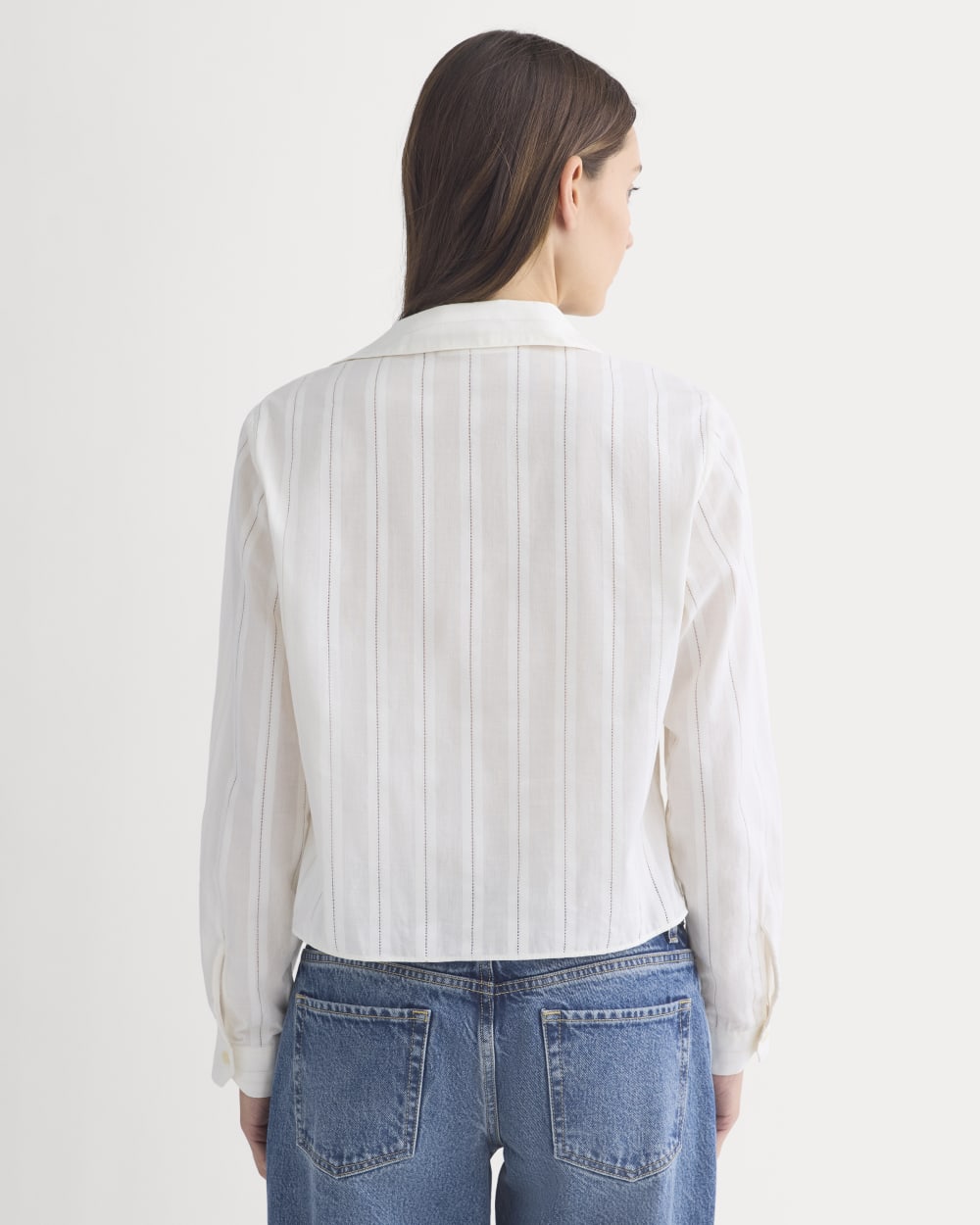 Textured Mini Collar Shirt | Bone