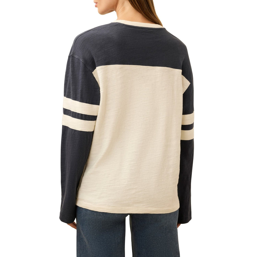 Women's Sunwashed Slub Varsity Long Sleeve Tee