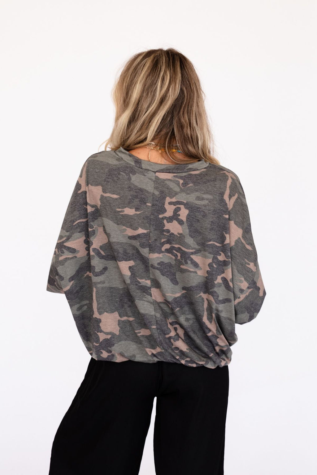 Here For Camo Top - Olive